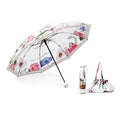 Manual Travel Umbrella with UPF 50+ UV Protection - color: MULTI-FLOWEROCEAN
