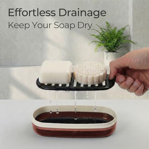 AIMAIAIMAI Shampoo Bar Holder Travel Case for Two Bars, Large Soap Container for Bathroom or Travel (1 Pack, Red Style A-Large) - color: Red Style A-large