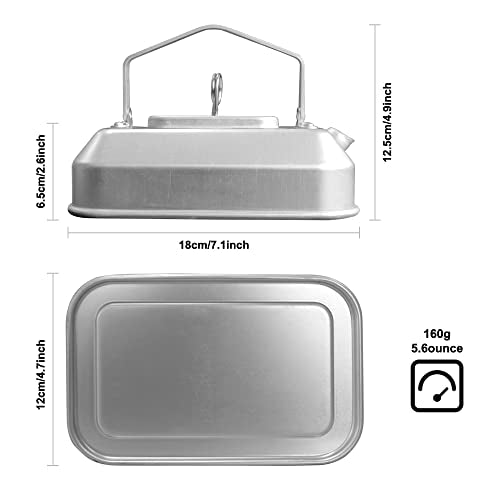0.7L Outdoor Camping Kettle, Portable Camping Tea Kettles for Boiling Water, Hard Anodized Aluminum Camping Water Boiler, Compact Coffee Pot for Camping Hiking Backpacking