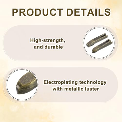 uxcell 8Set Double Open Zipper Repair Latch Kits, #10 Copper Insert Pins Zipper Stopper for Bags Coats Jackets Zippers Repairing Replacement, Bronze - color: Bronze, size: #10