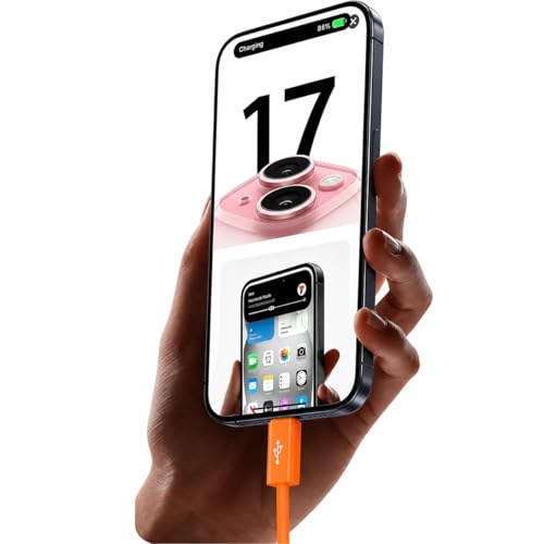 10FT long Orange Car Carplay Cable for iPhone 17/16/15, USB A to USB C Cable Compatible for iPhone 17Air, 17/16/15 Pro Max,17E/16E/Plus, iPad 10th/11 Gen,iPad Pro 12.9,Air 5th/4th Charging Cable Cord - color: Orange, size: 10FT, style: USB A to USB C (for