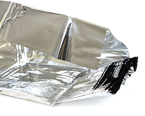 Primacare CB-6831 Emergency Mylar Thermal Foil Blanket, Lightweight and Durable Insulation Mylar Material, Perfect for Outdoors, Hiking, Survival, First Aid, 62" x 82" (Pack of 2) - size: 82" Length x 62" Width (Pack of 2)
