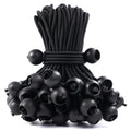 60 Pcs Bungee Cords with Balls, tarp tie Downs, 6 Inch Bungee Balls, Stretchable and Durable Bungee Cords Heavy Duty Outdoor, Tarp Straps for Camping, Tents, Cargo (Black)