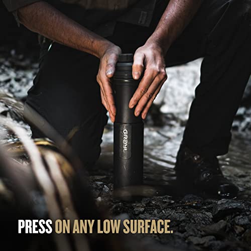 GRAYL UltraPress 16.9 oz Water Purifier & Filter Bottle, Covert Black - color: Covert black
