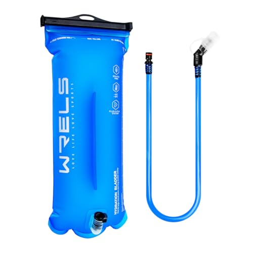 WRELS 1L/1.5L/2L/3L BPA Free Hydration Bladder,Leakproof TPU Water Bladder for Hiking Backpack,Large Opening Water Reservoir Hydration Pack for Running Cycling Camping - size: 3L