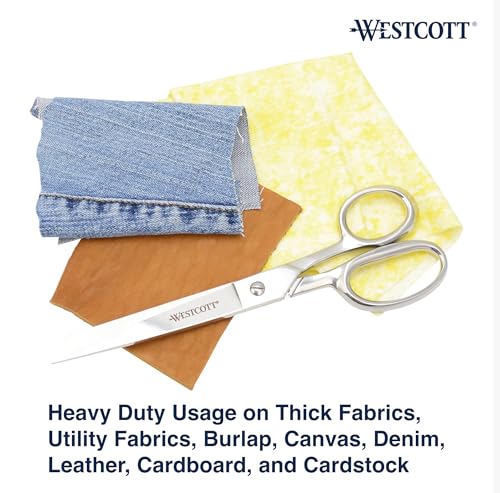 Westcott 9in Forged Classic Fabric and Paper Scissors, Heavy Duty, Knife-Edge for Sewing, Tailoring, General Arts and Crafts, Office - size: 9-Inch Straight