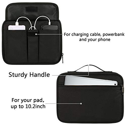 MATEIN Electronics Organizer, Waterproof Travel Electronic Case, Black | Portable Double Layer, Cable Storage Bag for Camera Accessories, Cord, Charger, Power Bank, Flash Drive, Phone, SD Card