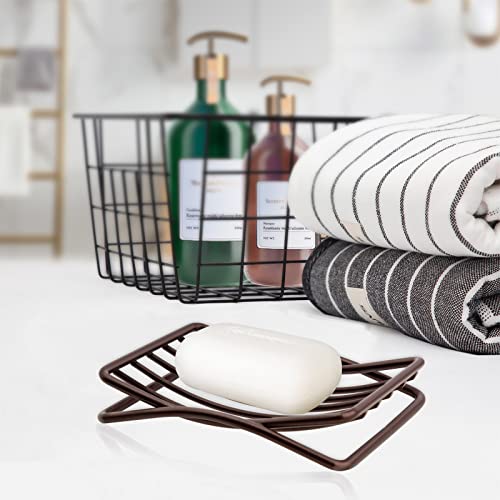 Soap Dish for Shower Bathroom Bar Soap Holder, Stainless Steel Self-draining Sponge Holder for Kitchen Sink Bathtub, Easy Cleaning Quick Dry, Bronze - color: Bronze-1 Pack