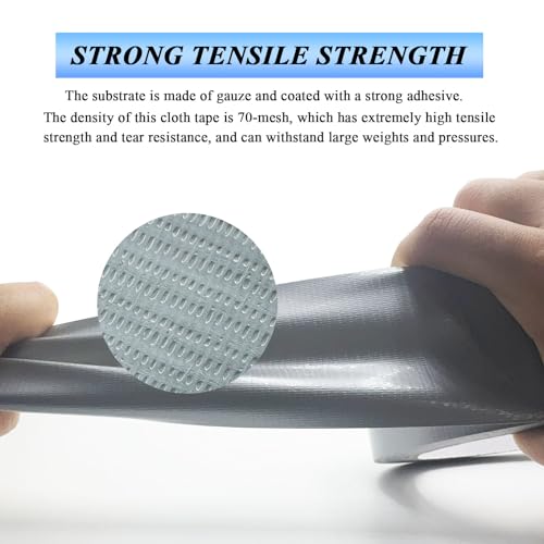 3pcs Duct Tape Heavy Duty for Ductwork Repair - 65 FT*2 Inch*190μm, 70Mesh | Carpet Tape, Duct Tape Bulk for Dryer Vent, HVAC, Indoor & Outdoor Hose Flex Sealing, Waterproof Sliver/Grey Strong Adhesive - size: 3 Rolls, 2" x 21 Yds