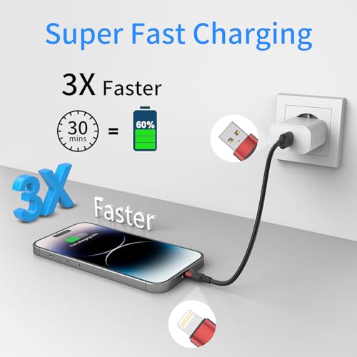 Bkduice 6 inch Short Lightning Cable Bulk 10Pack, [MFi Certified] Multipack 0.5ft iPhone Charge Cable, Short USB to Lightning Cord for Charging Stations, iPhone 14 13 12 11 Pro Max 8 7 6 iPod iPad - size: 6 inch, style: 10P Lightning