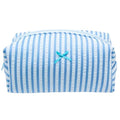 PAZIMIIK Cozy Makeup Bag for Women,Zipper Cosmetic Pouch,Stripe Lake Blue - color: Stripe Lake Blue