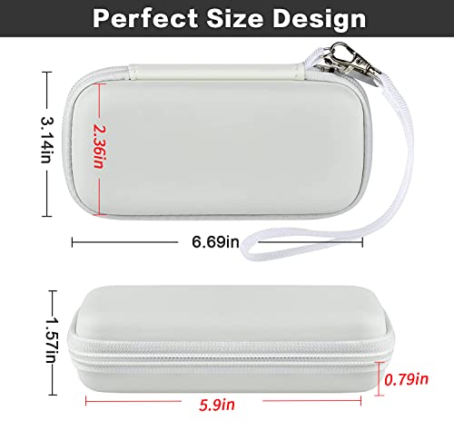 Case for Anker Magnetic Battery 10,000mAh Foldable Wireless Portable Charger, 633/622/621/321 5,000mAh Power Bank (MagGo) Holder, Storage for Baseus Power Delivery -Case Only (White, Medium) - color: White, size: Medium