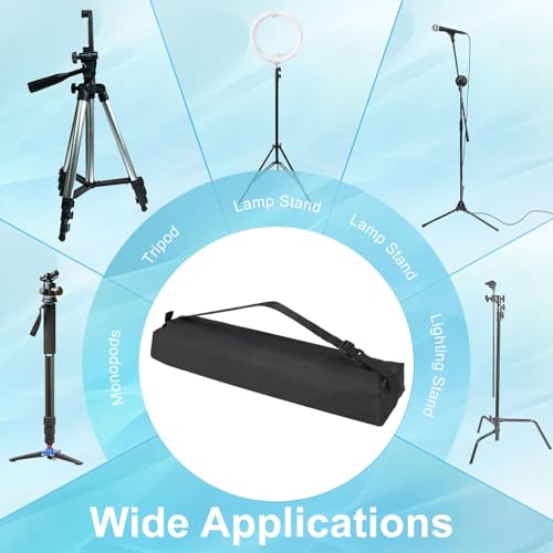PATIKIL 20.47"x3.54" Tripod Carrying Case, 1Pack Oxford Cloth Padded Tripod Bag with Handles for Light Stands Tripod Photography Accessories, Black - size: 20.47"x3.54"