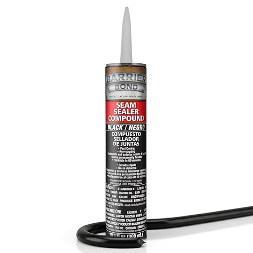 Barrier Bond Automotive Seam Sealer, 10.1oz Tube, Black | Polyurethane Sealant, Car & Panel Bond - color: Black