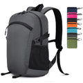 Lightweight Hiking Backpack 18L Packable Foldable Small Daypack Collapsible Travel Bag Water-Resistant for Women Men (Gray) - color: Gray, size: Small