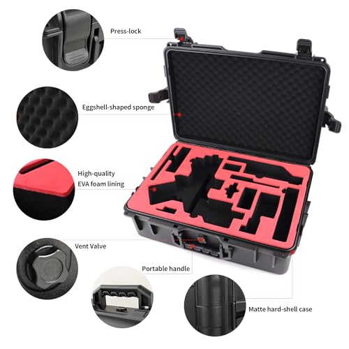 Ronin RS 4 Carrying Case for DJI RS4/RS 4 Pro,Black[Case Only] | RS4 Hard Box,RS4 Pro Gimbal Stabilizer Protection Accessories,Shockproof,Waterproof