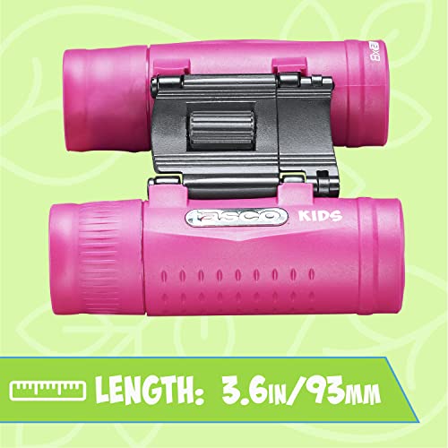 Tasco Kids Binoculars 8x21, Compact Binoculars for Kids Ages 3-12, Great for Adventures, Hiking, Camping, Travel, Bird Watching - color: Pink
