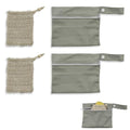 Aogigigio 2Set Travel Soap Bar Case - 2 Soap Bags & 2 Foaming Nets,Waterproof & Leakproof Bag With Natural Cotton-Linen Soap Foaming Net,Portable Quick-Dry Waterproof Bag for Travel & Camping