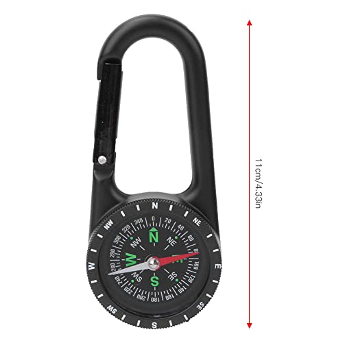 Carabiner Clip On Compass Hiking,Mini Compass,DC40T Zinc Alloy Portable Carabiner Compass with Graduated Ring Outdoor Hiking Camping Navigation Tools