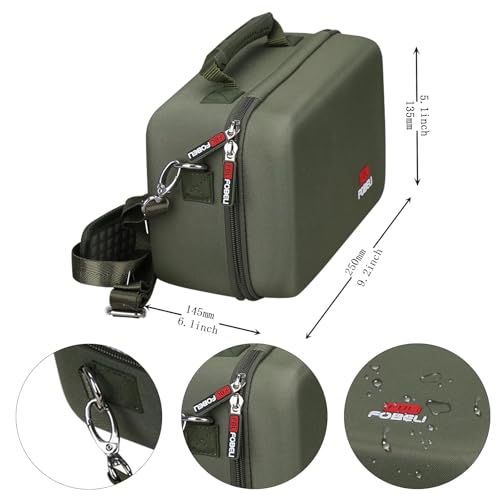 FBLFOBELI EVA Camera Case for Canon EOS Rebel T7/T8i/T5/R50/R100 | Hard EVA Shell, Shockproof & Water-Resistant, Custom Molded Interior, Detachable Shoulder Strap, Travel Bag, Army Green - color: Army Green