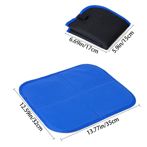 Outdoor Lightweight Waterproof Foldable Seat Cushion, 13.77 x 12.59 Inch Portable Camping Seat Mat for Hiking, Picnics, Beach & Outdoor Activities, 0.25 lbs - size: sky blue-2pcs