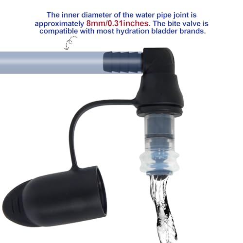 Hydration Bags Bite Valve Mouthpiece Replacement Bite Valve Replacement | leak-proof & durable for Cross Country Bladder Bag Detachable Universal Manual Switch for Any Hydration Pack System - style: 2 Pack 90 degree black