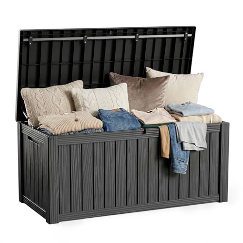200 Gallon Large Outdoor Storage Box, Black - color: Black, size: 201 Gallon