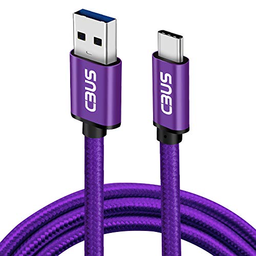 3ft USB A to USB C Cable Fast Charging Braided for Samsung Galaxy S26/S25/S24 Ultra/Plus/FE, A56 5G, A36 5G, A26 5G, A17 5G, A16 5G, Moto G Power/Stylus/Play, TCL 50/40, Pixel (Purple) - color: Purple, size: 3 Feet