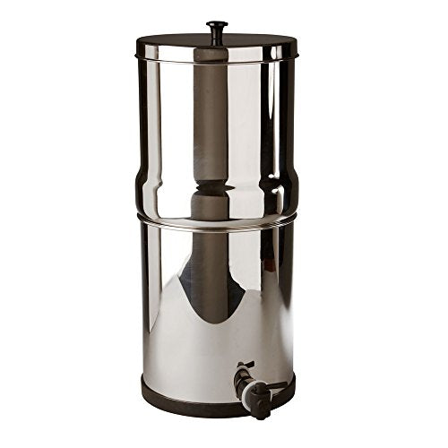 British Berkefeld Doulton W9361138 Stainless Steel Gravity Water Filter System with 2 x Ultra Sterasyl Ceramic Filter Candles - Made in UK