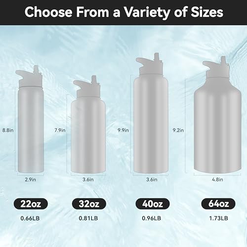 HASLE OUTFITTERS Insulated Water Bottle 22 oz Double Wall Stainless Steel Water Bottle Wide Mouth with Straw Lid & Spout Lid Keeps Cold or Hot(Ruby Purple Gradient,1) - color: Ruby Purple Gradient, size: 22 Ounces