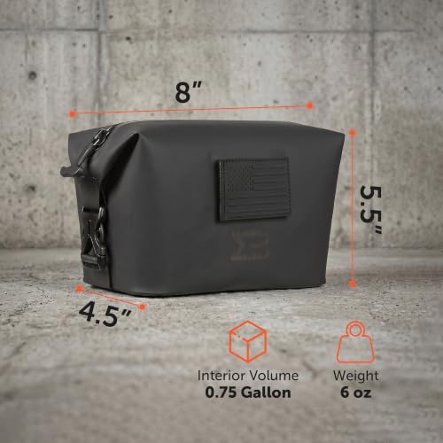 Waterproof Tactical EDC Pouch, IP67 First Aid Gear Bag | IP67 submersible, dustproof. Holds electronics, tools, first aid, travel gear or toiletries. For camping, boating, EDC.