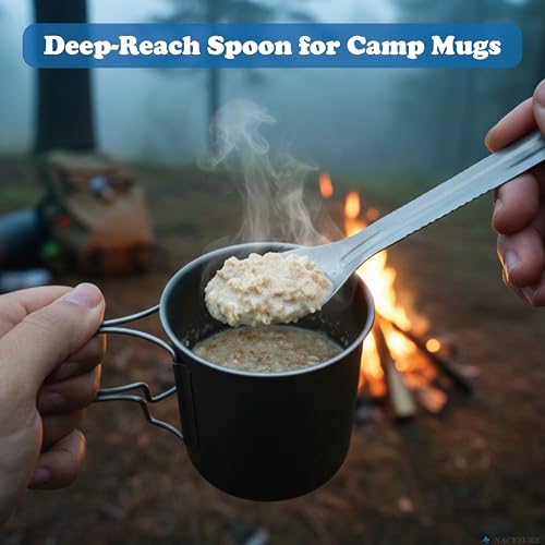NACETURE Travel Silverware Set, 4-in-1 Portable Fork Spoon Knife Set | 4-in-1 utensil set converts into tongs for travel, camping and everyday use.