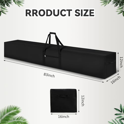 1 Pcs 83 x 16 x 12, 260 L Versatile Large Duffle Bag, Black | Extra Long Camping Tent Storage Bag, Heavy Duty Waterproof Oxford Duffel for Tent Poles, Canopy, Sports, Event Long Equipment - color: Black, size: 83 x 16 x 12 Inch, 260 L