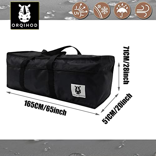 Outdoor Cushion Storage Bag Waterproof, Extra Large Bag, 65 Inch - size: 65x20x28in