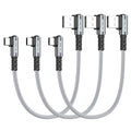 Short Right Angle USB C Cable 1FT 3Pack, USB to USB C Cable 90 Degree - color: Grey+White, size: 1FT