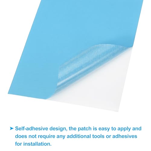 PATIKIL Down Jacket Repair Patch 6" x 8", 10 Pack Self Adhesive Nylon Fabric Patch for Tent Clothes Outdoor Camping Gear, Light Blue - color: Light Blue