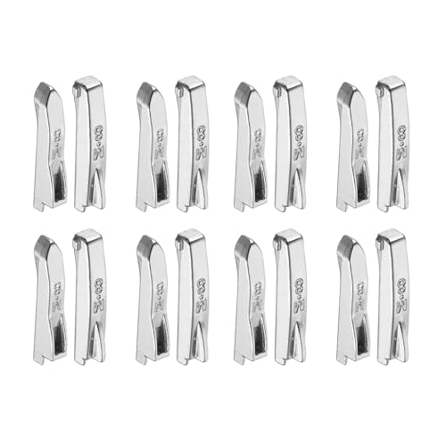 uxcell 8Set Double Open Zipper Repair Latch Kits, #8 Copper Insert Pins Zipper Stopper for Bags Coats Jackets Zippers Repairing Replacement, Silver - color: Silver, size: #8