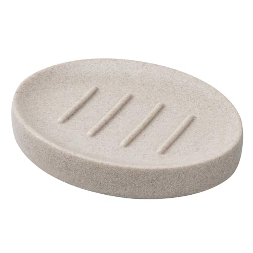 Soap Dish Bathroom Resin Soap Holder Soap Tray for Shower Sponge Holder for Kitchen Sink(Beige) - color: Beige, size: 1 Pack