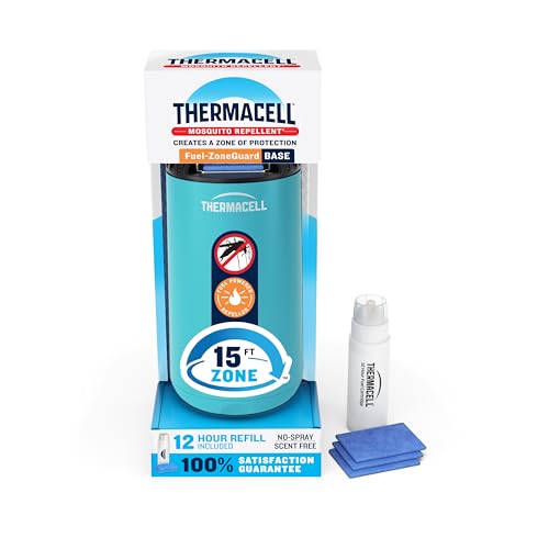 Thermacell Fuel-ZoneGuard Base Patio Shield Mosquito Repeller, Glacial Blue - color: Glacial Blue 1pack