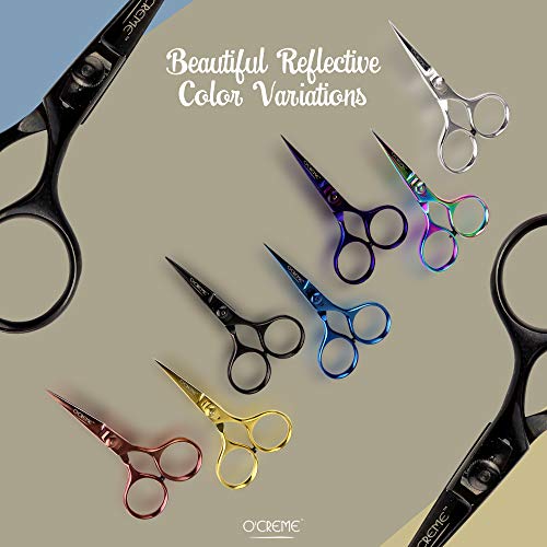 O'Creme Chef Scissors All Stainless Steel Kitchen Shears Black | Super-sharp blades designed for precise garnishing, trimming, and food prep tasks in any professional or home kitchen. - color: Black
