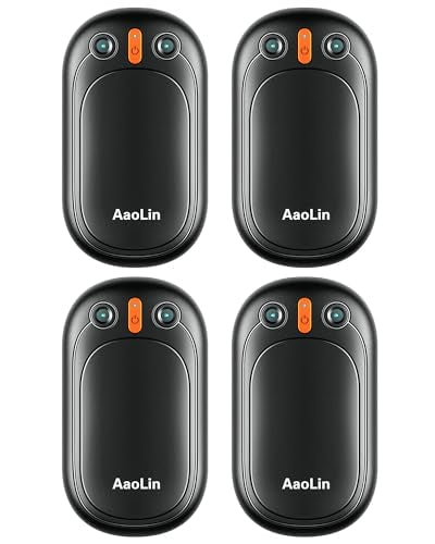 AI Hand Warmers Rechargeable, AaoLin 2 Pack Electric Hand Warmers Reusable, 12Hrs Long Heating, Portable Pocket Handwarmer Great Gift for Outdoors, Camping, Golf, Hunting Gear