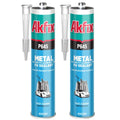 Akfix P645 Seam Sealer Automotive White (2x10.1 Oz.) - Urethane Autobody Seam Sealer Adhesive for Metal Joints, RV Roof Sealant, Sandable, Paintable, Fast Curing and Durable Bonding | White, 2 Pack - color: White, size: 2 Pack