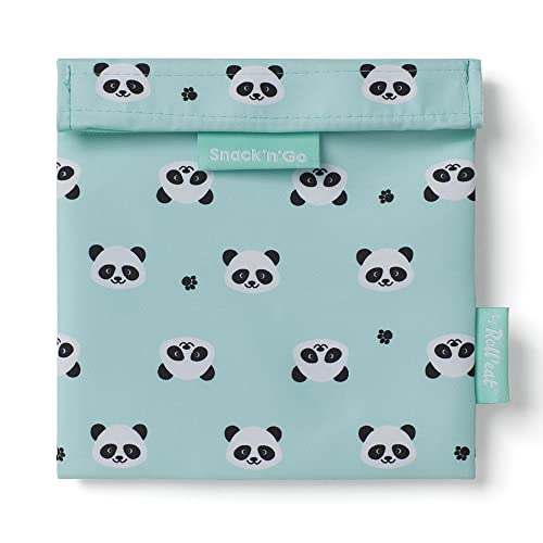 ROLL'EAT ® Snack'n'Go Animals | Reusable Snack Bag | Kids Snacks Container | Eco Friendly Food Bag | Reusable Bag for Snack Storage | Panda Design - style: Panda