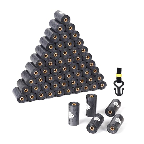 SVD.PET Dog Poop Bags Rolls with Hands-free Waste Bag Holder, 900 Bags - color: Gray (900 Poop Bags)