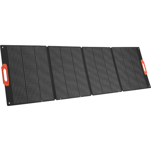 VEVOR 300W Foldable Monocrystalline Solar Panel, 23% High-Efficiency Portable Mono Solar Panel Charger with MC4 Output & 10-in-1 DC Adapters, IP67 Waterproof for Power Stations, Camping, Hiking Trips - size: 300W