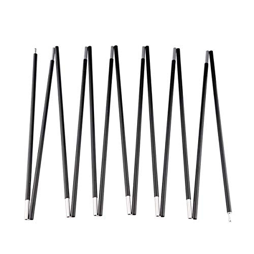 Aluminum Tent Poles Replacement, Black Pre-Assembled Tent Pole, 7001 T6 Heated Camping Tent Rod - color: 16ft 4.4 in 1 Pole