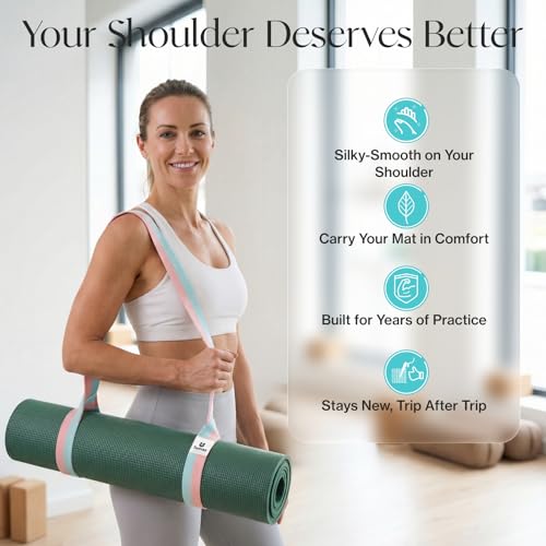 Tumaz Yoga Mat Strap Adjustable Carrier for All Yoga Mats, 2 Sizes - color: 04. Army Green, size: 64 IN
