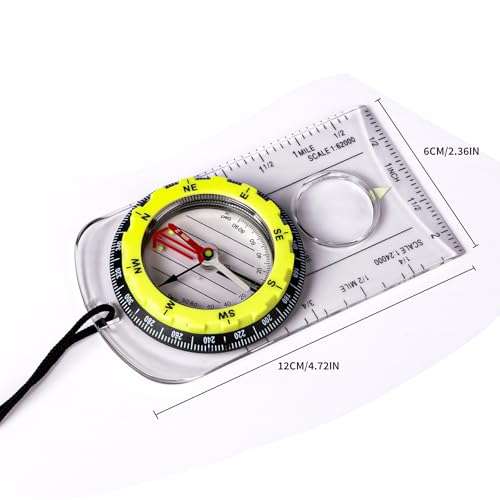 Navigation Compass & Whistle Kit - Essential Gear for Orienteering, Camping, Training, Exploration & Youth Outdoor Education