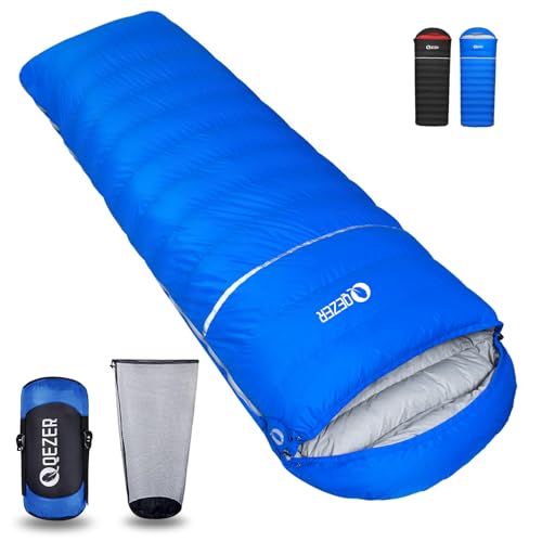 Down Sleeping Bag for Adults, 600 Fill Power Ultralight Backpacking - color: RoyalBlue, size: 2.20 lb Down Filling