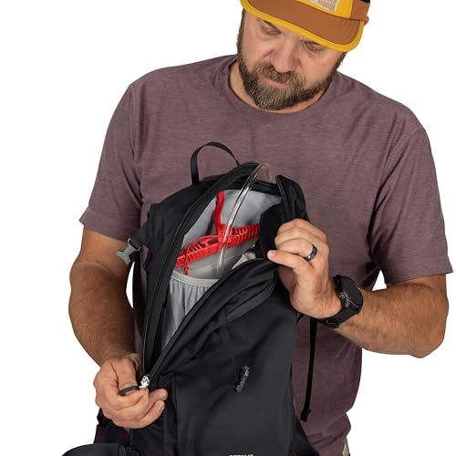 Osprey Berm Biking Backpack with Hydraulics Reservoir - Lightweight Hydration Backpack for Men and Women - color: Botswana Purple Dust Print, style: 12l